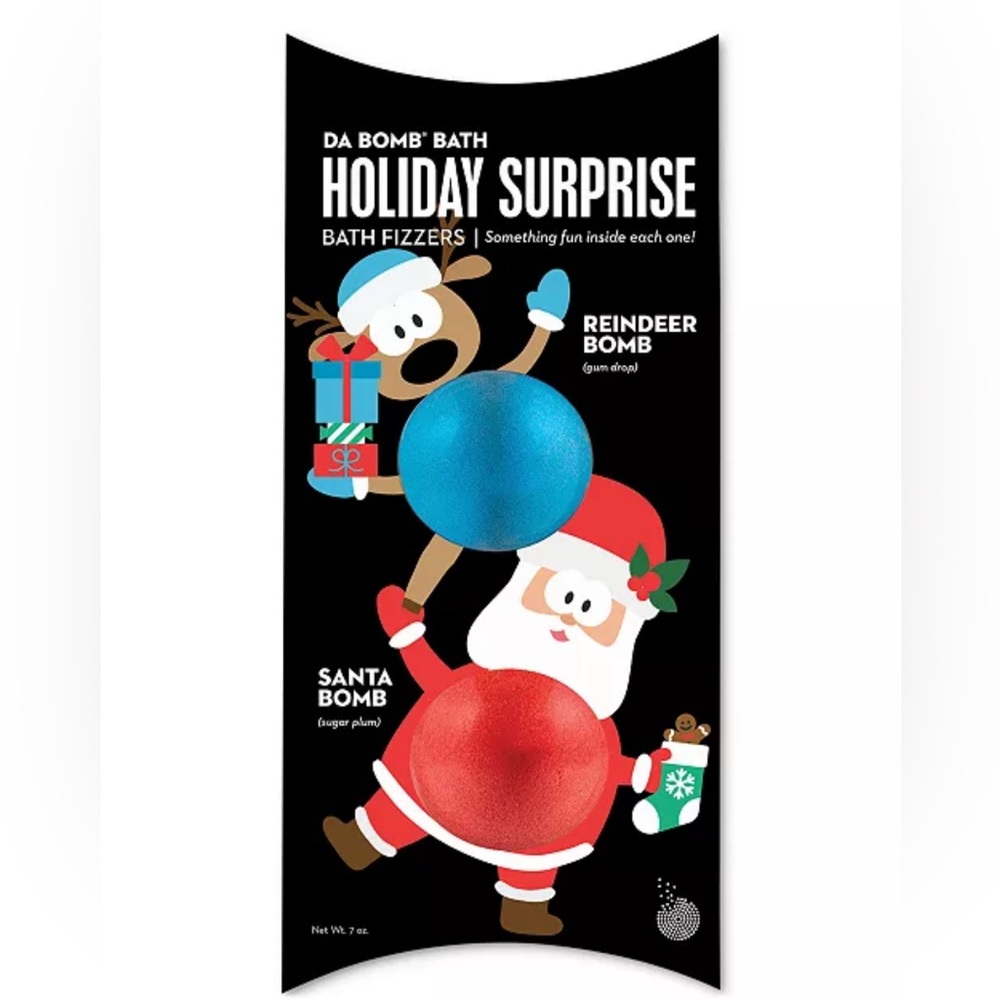 Da Bomb Bath 2-Pc. Bath Fizzers Reindeer & Santa Gift